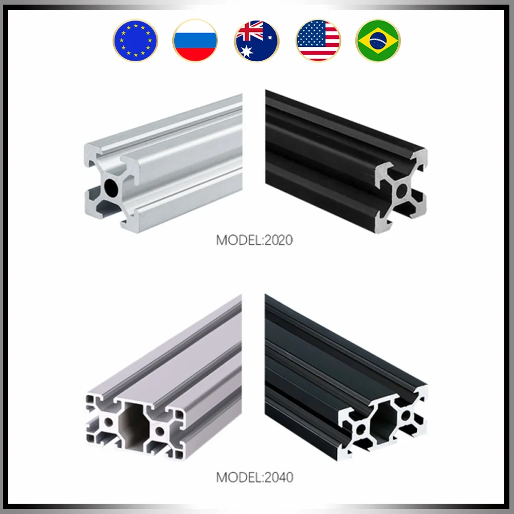 

2020L 2040V-slot European standard Aluminum extrusion 20x20mm 20x40mm for CNC Router machine