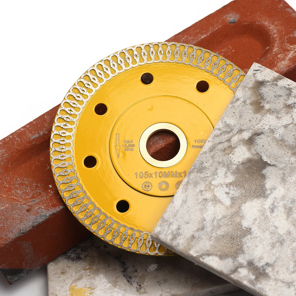 4”Hot Pressed Sintered Diamond Porcelain Tile Cutting Disc 105mm Diameter Super thin Segments for Ceramic Marble Granite Brick