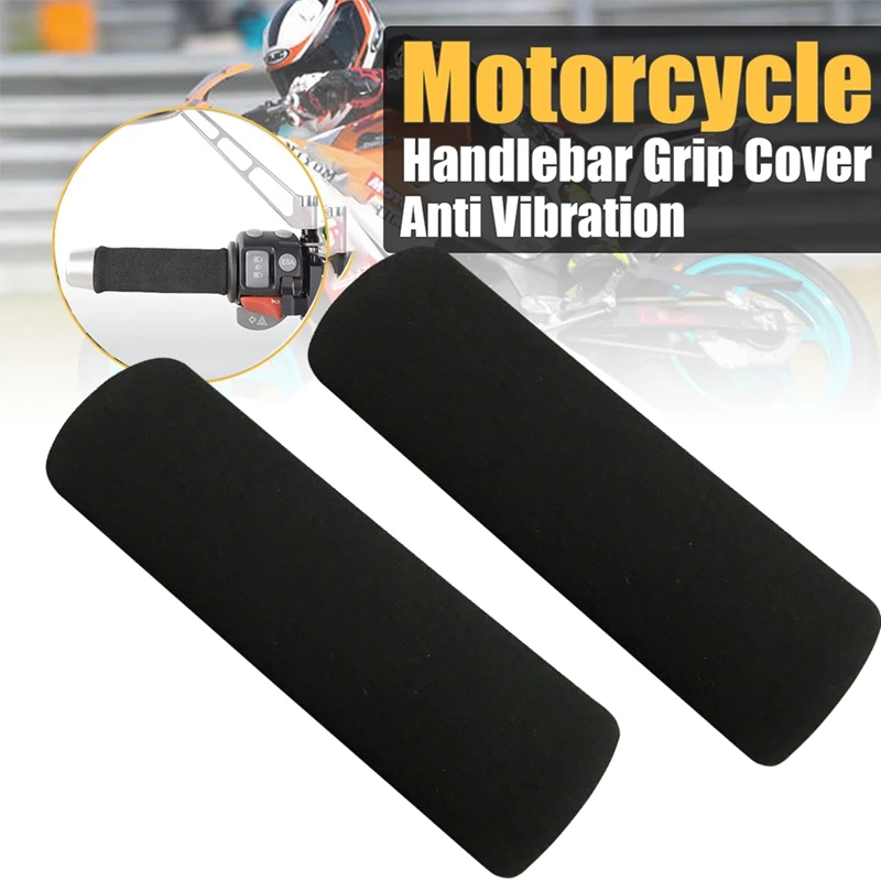 DHBH-2PCS Motorcycle Slip-on Foam Anti Vibration Comfort Handlebar Grip Cover Applicable Sleeve Inner Diameter 2.7-3.0 CM