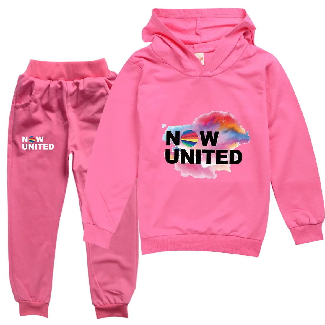 

HOT Now United Hoodie Kids Long Sleeve Tops Pants 2pcs Set Toddler Girls Outfits Baby Boys Casual Tracksuit Children's Clothing