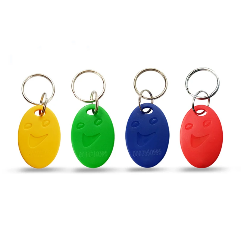 Hot Selling 100pcs RFID Tag 125KHz Proximity RFID Card Keyfobs Key Fob Access Control Smart Card  Optional Color