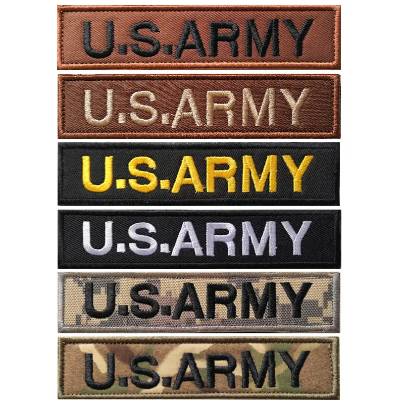 American 101 Airborne Eagle Badges Embroidered Strip US Army Hook and Loop Patches Custom Made Tactical Cloth Backpack Stickers