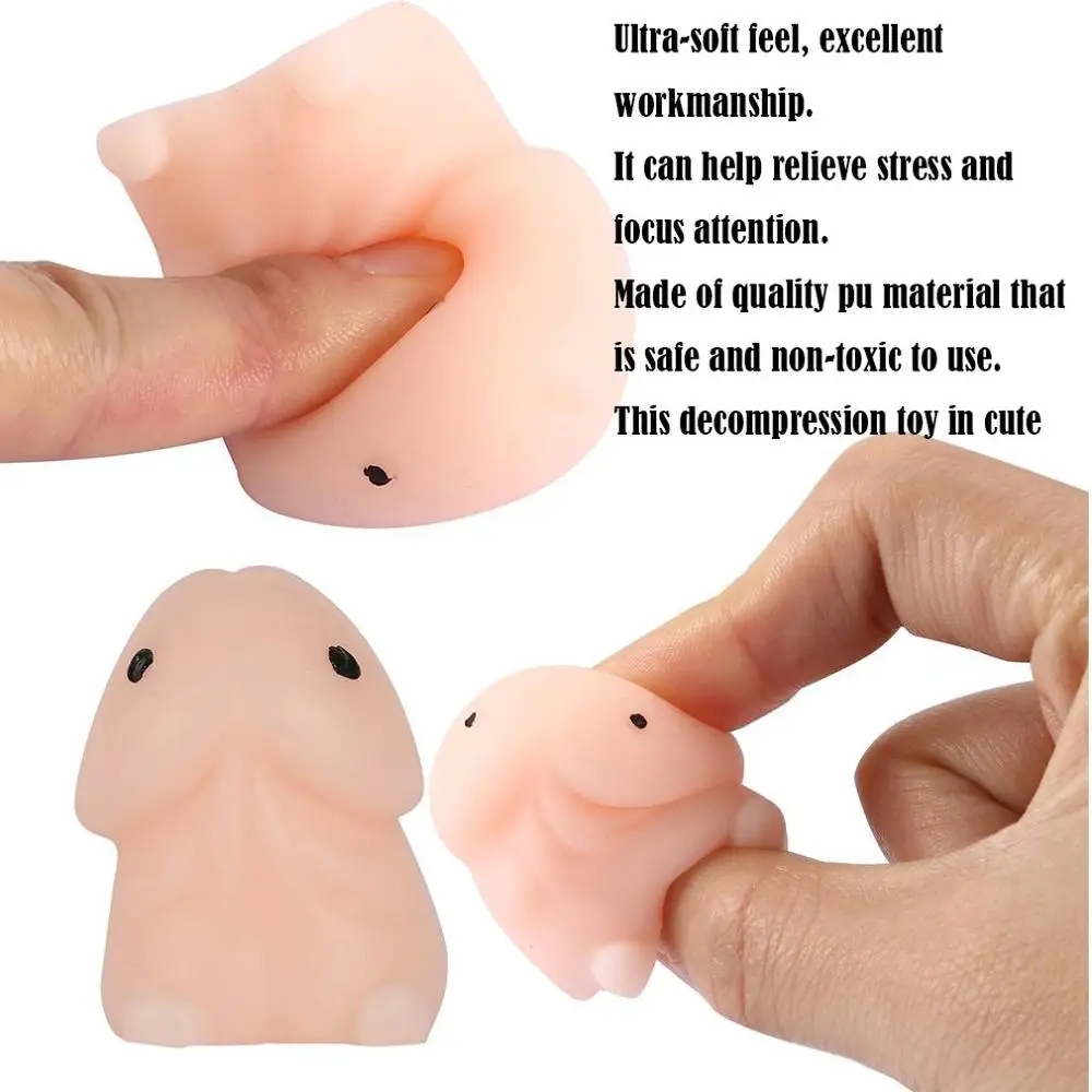 

Funny Penis Shape Rebound PU Decompression Squishie Toy Slow Rising Stress Relief Toys Antistress for hands Toys InterestingGift