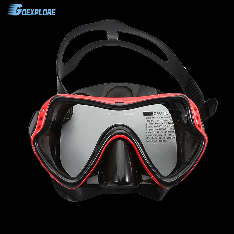 Goexplore Diving Mask Scuba Snorkel Swimming Goggles Silicone Anti-fog Tempered Glass Dive Equipment Wide Vision Eyewear