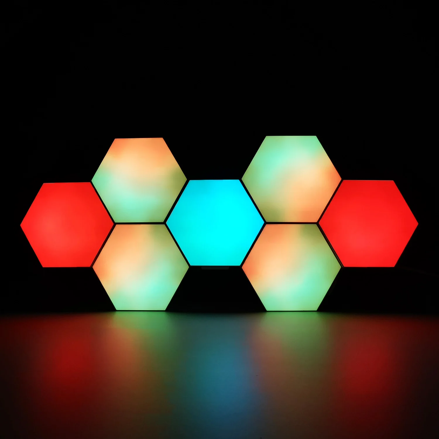 Luminaria led hexagonal para decoración de pared Interior, luz nocturna para juegos, lámpara de escritorio para niños, mesita de noche, hogar, sala