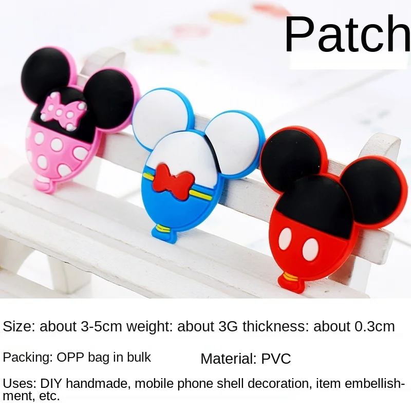 100 pz Disney fai da te Semi-produce bigiotteria in Silicone Patch PVC Paster adesivi per la copertura della cassa del telefono cellulare auricolare custodia scarpe