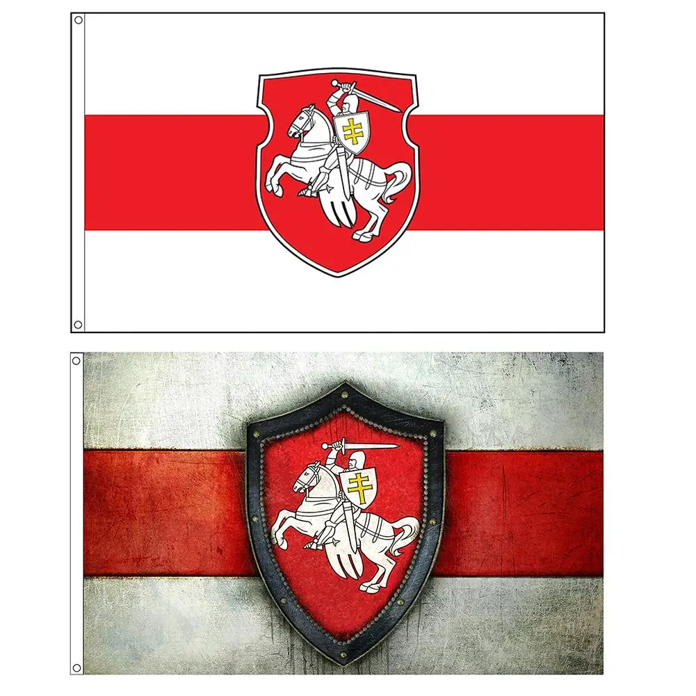 

60x90CM/150x90CM Belarus Original Pagonya Flag White Knight Horse Flag Banner