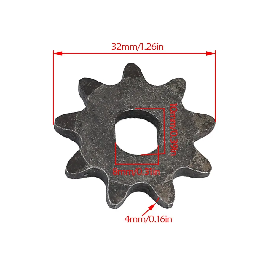 9 Teeth #35 Front Sprocket Motor Sprockets H Bore For MIni Bike Go Kart ATV Electric Scooter
