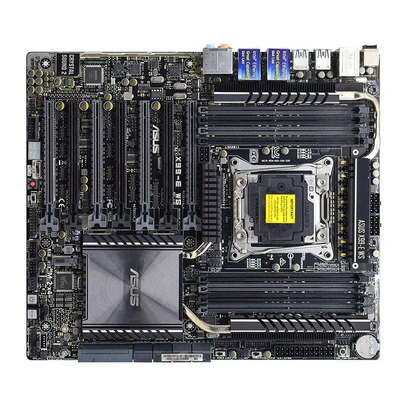 ASUS X99 Motherboard X99-E WS Kit Xeon Mining Motherboard 2011 v3 Support Xeon E5 2650 v3 Cpus DDR4 128GB 7×PCI-E X16 M.2 SATA3