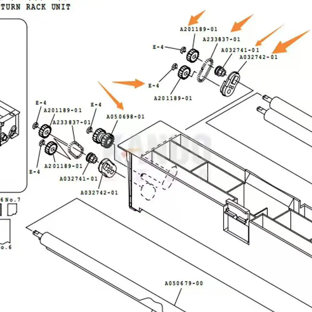 Noritsu Minilab Spareparts Kit for QSS 29/32/34/37 Series Turn Rack Section A032741 A032742 A050698 A201189 A222745 A004980