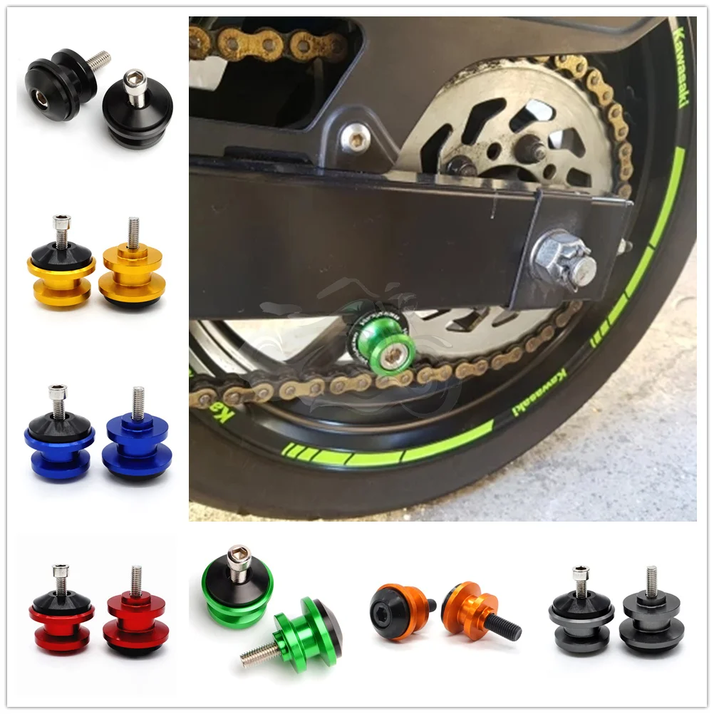 Adapté pour KAWASAKI Ninja 250R 300 ZX10R ZX6R ZX-6R 636 ZX-10R 10mm Bras Oscillant Support Vis Curseurs Bobines ZX7R ZX9R ZX12R ZRX1100