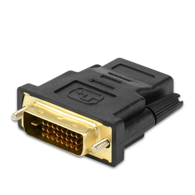 DVI 24+1 to HDMI-compatible 24k Gold Plated Plug DVI 24+1 Male to HDMI-compatible 1080P Video Converter for PC HDTV Projector