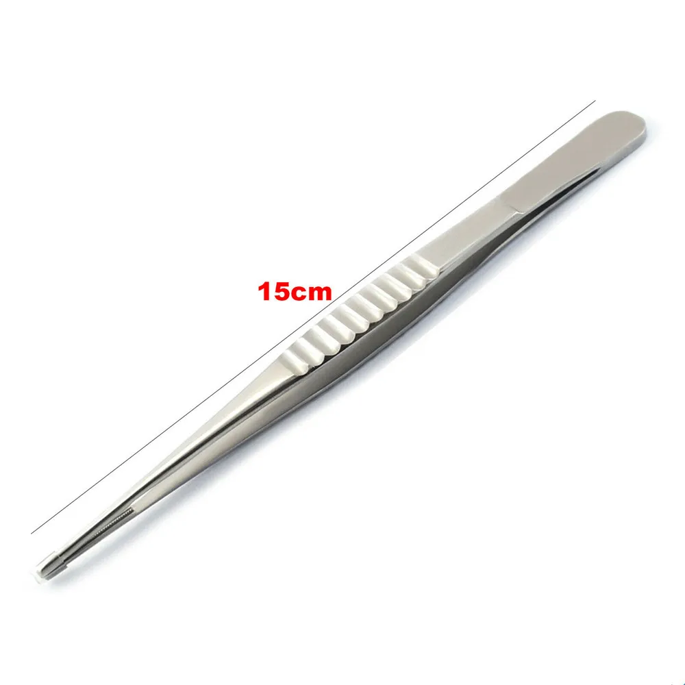 Dental DeBakey Tissue Tweezer Dissecting Forceps Tweezer straight 15 cm Surgery Dental Surgical Tweezer for Soft Tissue