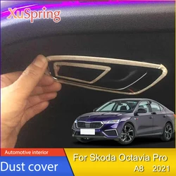 Car co-pilot Storage Glove Box Handle Frame Stickers  Cover Styling 2Pcs/Set For Skoda Octavia Pro A8 2021