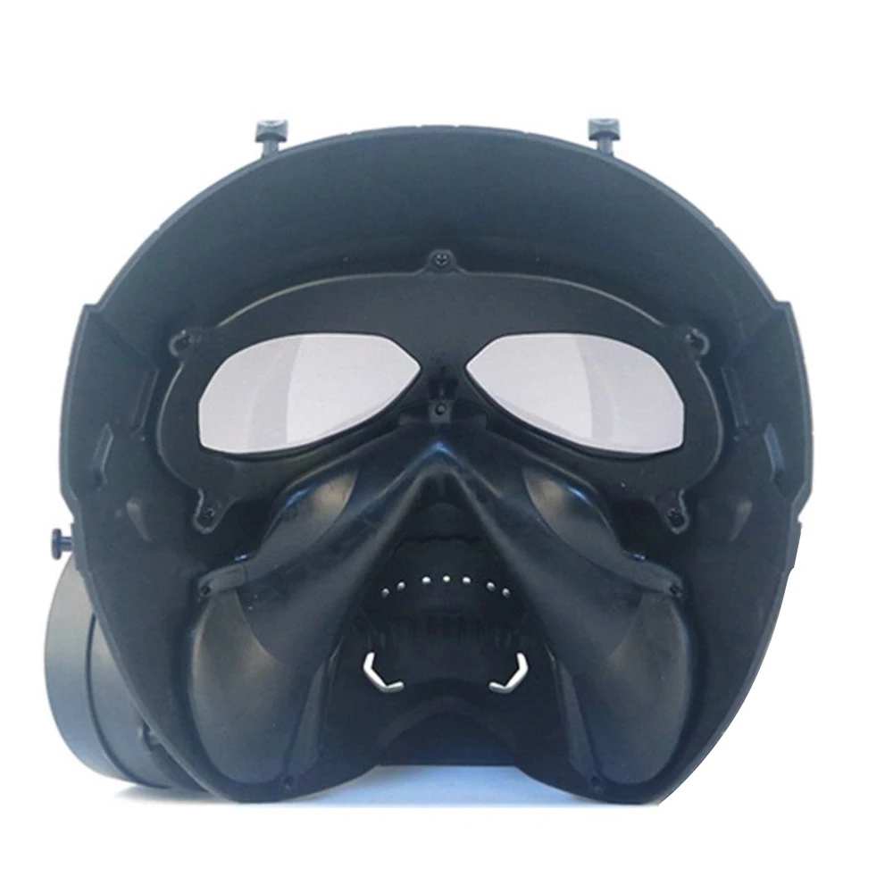 Tactical Paintball Mask Biochemical Machinery Single Fan Anti-Fog PC Lens Mask Hunting Rifle BB Gun Shooting Airsoft Accessories