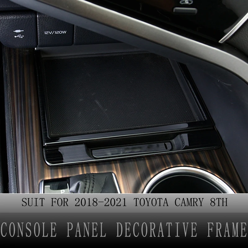 Console Panel Cover for Toyota Camry 8th Gen 2018 2019 2020 Console Panel Decorative Frame Trim Car Interior Accessories