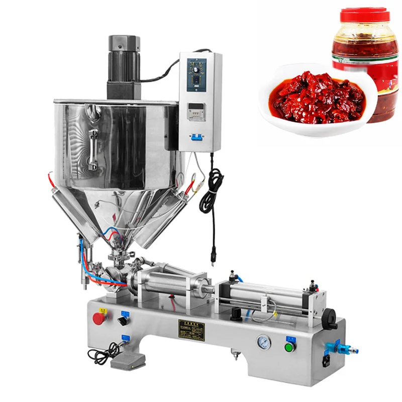 

Single nozzle paste filling machine 5-5000ml quantitative heating stirring type filling machine