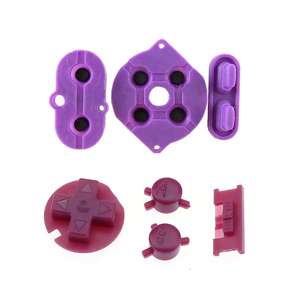 Botón conductor de goma de silicona JCD para Game Boy Color GBC botón de encendido y apagado botones AB almohadillas D