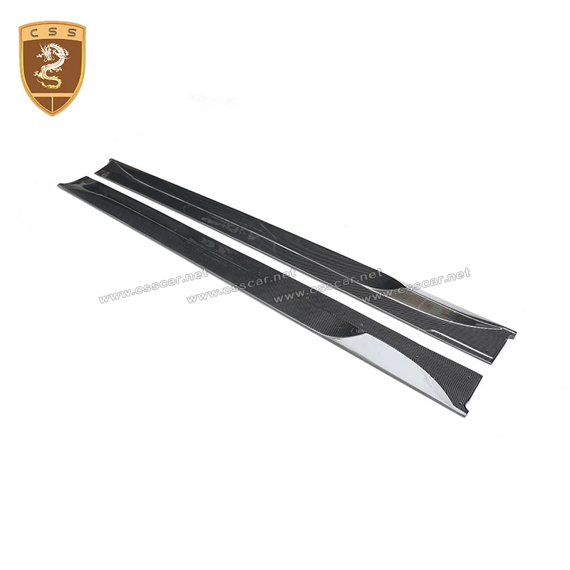 Real Carbon fiber Door Sill Trims Body Side Skirt For Jaguar F-PACE Side Skirt 2016 2017 2018 Car Styling Auto Accessories