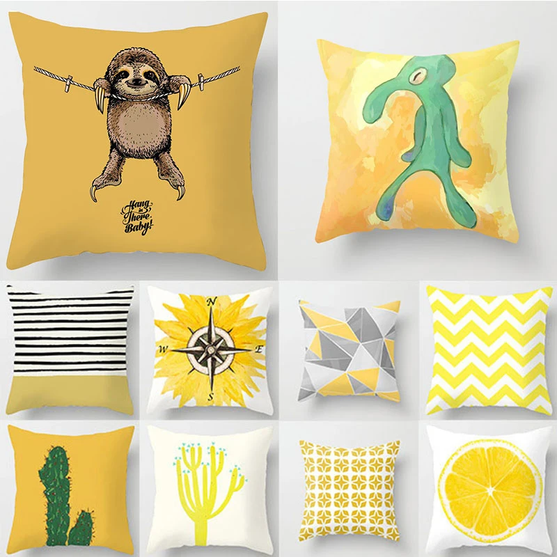 

Cushion Cover Waist Throw Cushion Cover Car Decor Throw Pillows Covers 45*45cm Polyester Home Supplies Pillowslip Pillow Case