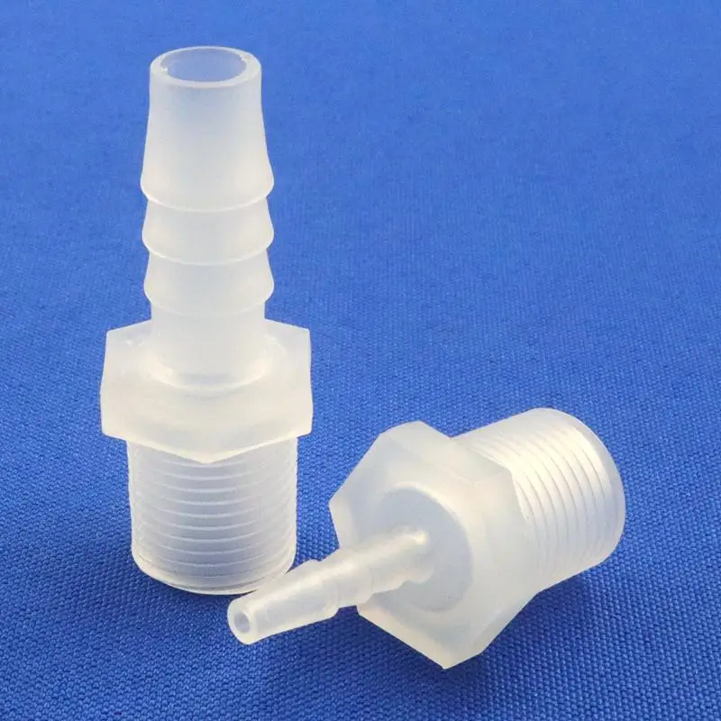 200~5pcs M5~M8 To 2~10mm Threaded PP Straight Connector Air Pump Aerator Aquarium Fish Tank Hose Barbed Connectors