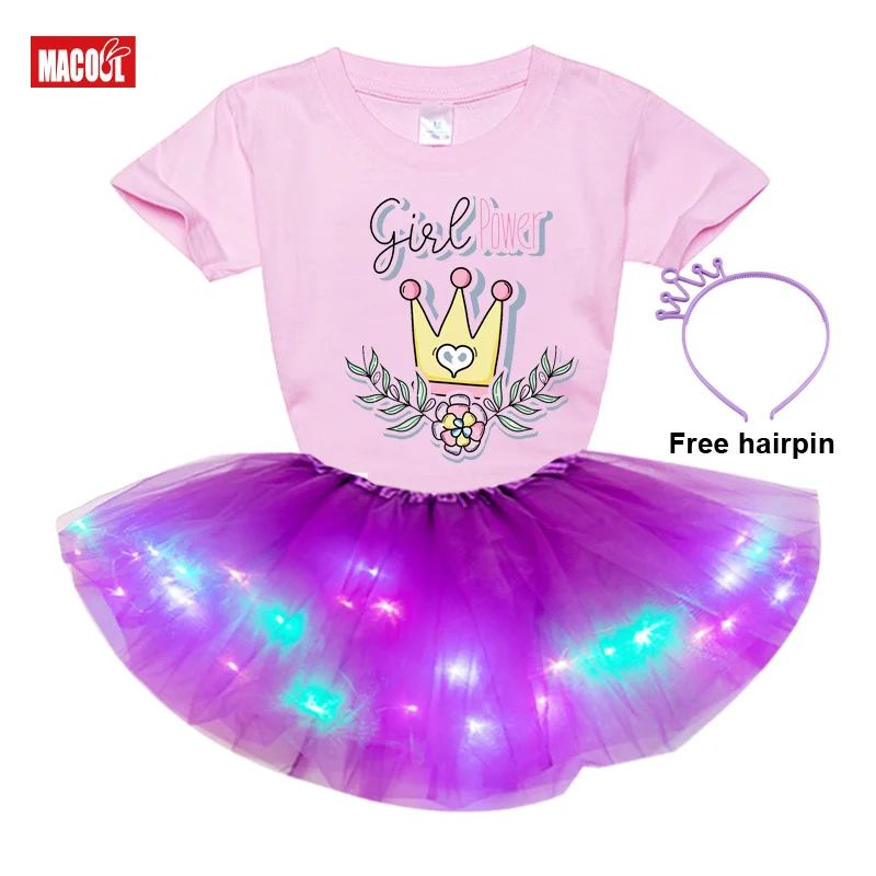 

Princess Dress for Girl Tutu Princess Costume Birthday Gift Girl Sequin Light Skirt Dress Tutu Party Outfit Clothes Friend Skirt