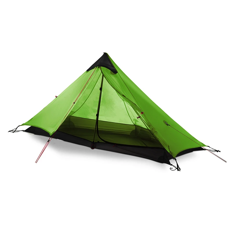 FLAME\'S CREED Lanshan 1 Person Oudoor Ultralight Camping Tent Single Man 3 Season Professional 15D Silnylon Rodless Tent