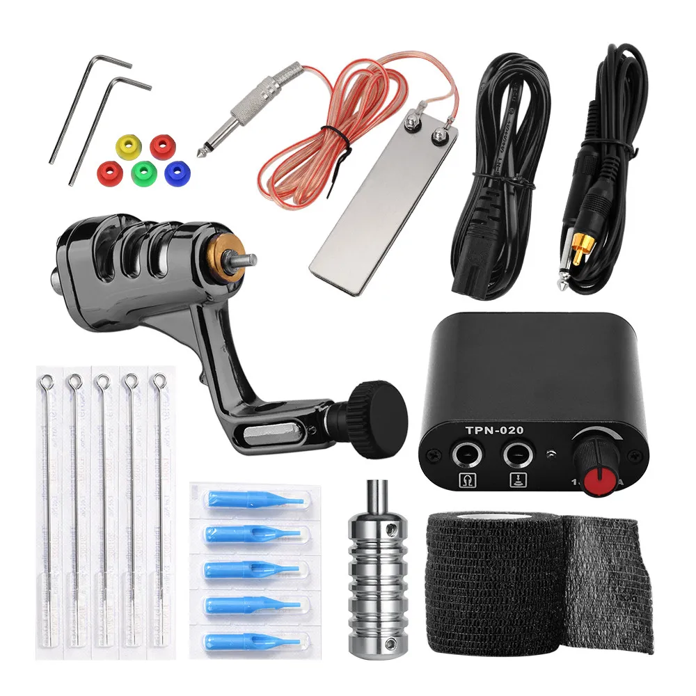 

Rotary Tattoo Machine Set For Shader Liner Quite Motor Tattoo Powe Supply Gun Needles Accesories Supplies Permanent Makeup