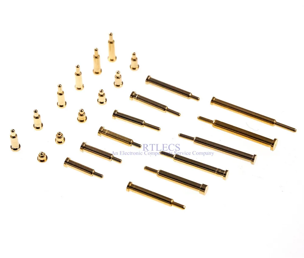 10 Pcs Pogo Pin Connector Current Spring Loaded Contact SMD Needle 2 3 4 5 6 7 8 9 10 Test Probes Gold-plated