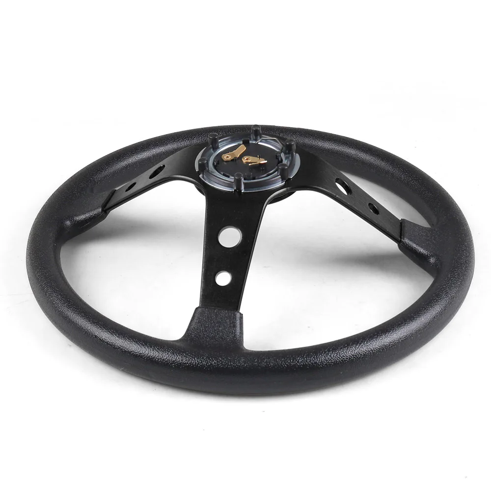 14inch 350mm Racing PU Leather Steering Wheel Aluminum Alloy Deep Corn Dish Sport Drifting Steering Wheels Universal