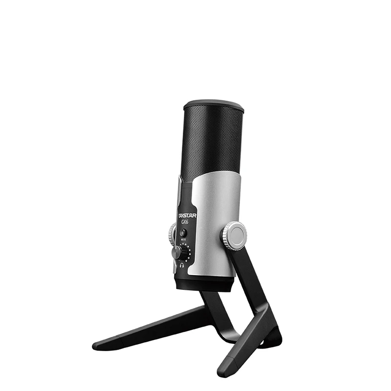 Takstar GX6 USB Digital Condenser Microphone Cardioid Studio Recording Vocals Voice Over with Fold-back Legfor YouTube Podcast