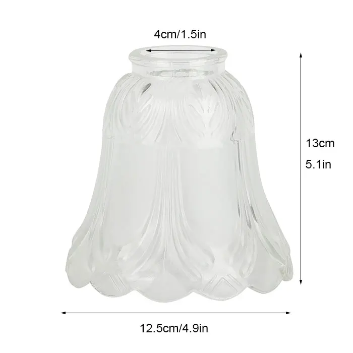 Glass Light Lamp Shade Replacement Traditional Bell Shape Ceiling Fan Chandelier Frosted / Clear Pendant Light Cover