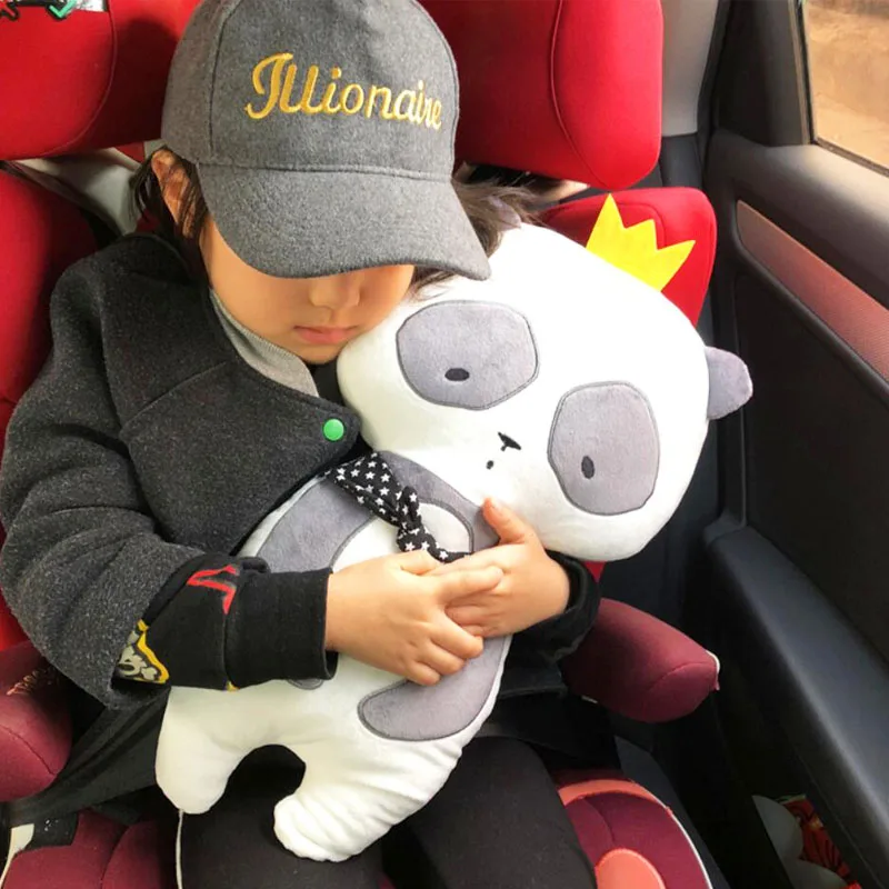 CDCOTN Children's Cartoon Cute Soft Plush Car Seat Belt Shoulder Pads Cover Auto Seat Belt Strap Lengthening Car Auto Accessorie