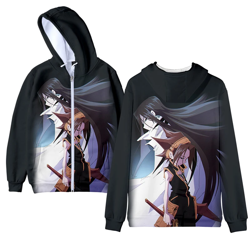 Shaman King Japan Cartoon 3d Hoody Costume Men Women Zipper Hoodies Jackets Tops Long Sleeve Harajuku Anime Hooded Sweatshirts