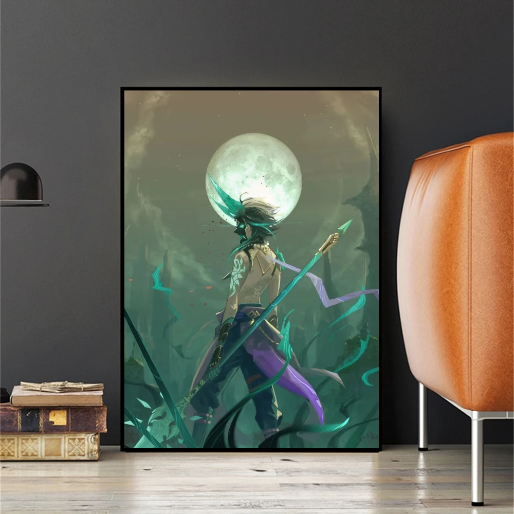 

Genshin Impact Anime Game Playing Games Boys Teens Gaming Room Gift HD Posters Wall Art Pictures Canvas Paintings Home Decor