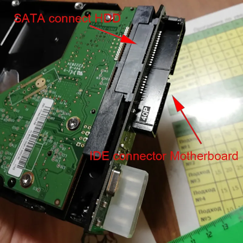 Adaptateur Convertisseur IDE/PATA 40 Broches Vers SATA Pour Disque Dur 3,5" Plug And Play