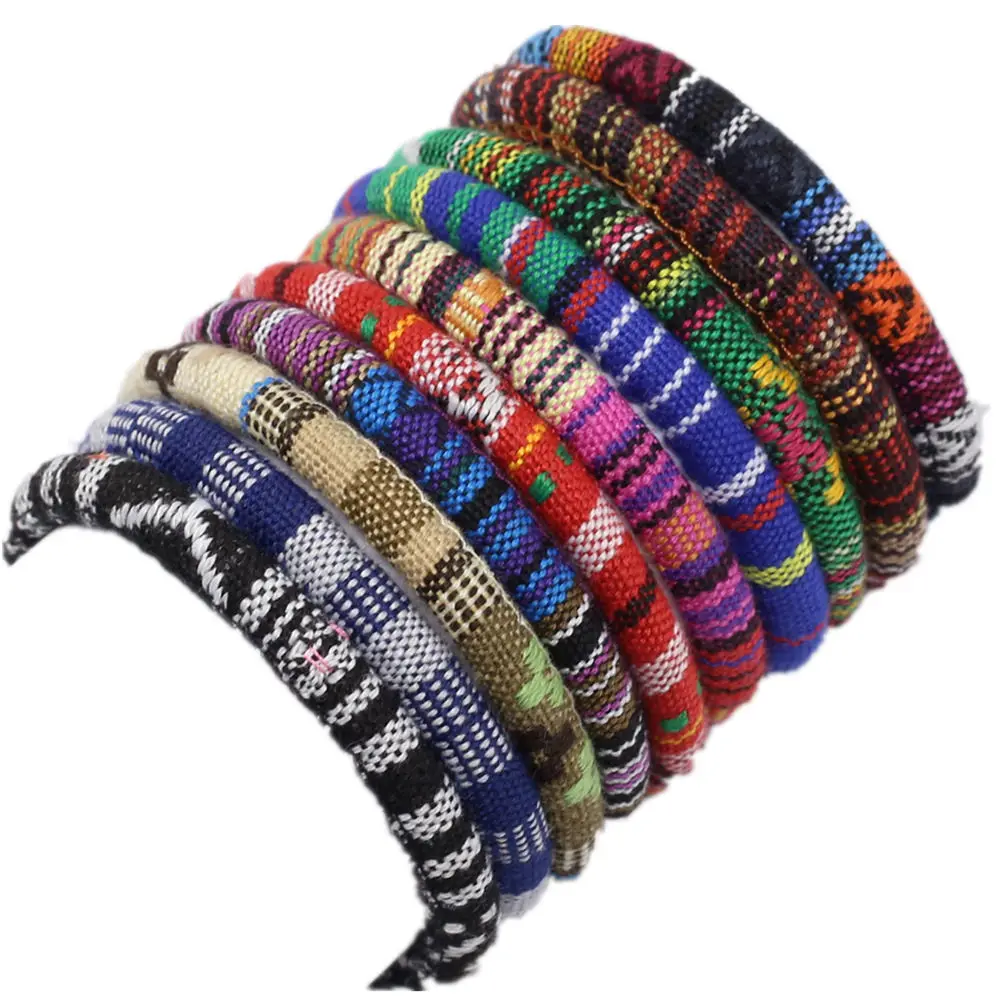 Flower Boho Ethnic Trendy Colorful Bohemian Bracelet Men Weave Wrap Bracelets for Women Jewellery Female Design Girl Gift