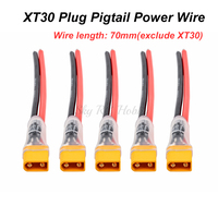 XT30 Plug Pigtail Power Wire with 100μF Capacitor for Mobula7 HD TRASHCAN UR85 UR85HD Crazybee F3 / F4 PRO RC Parts