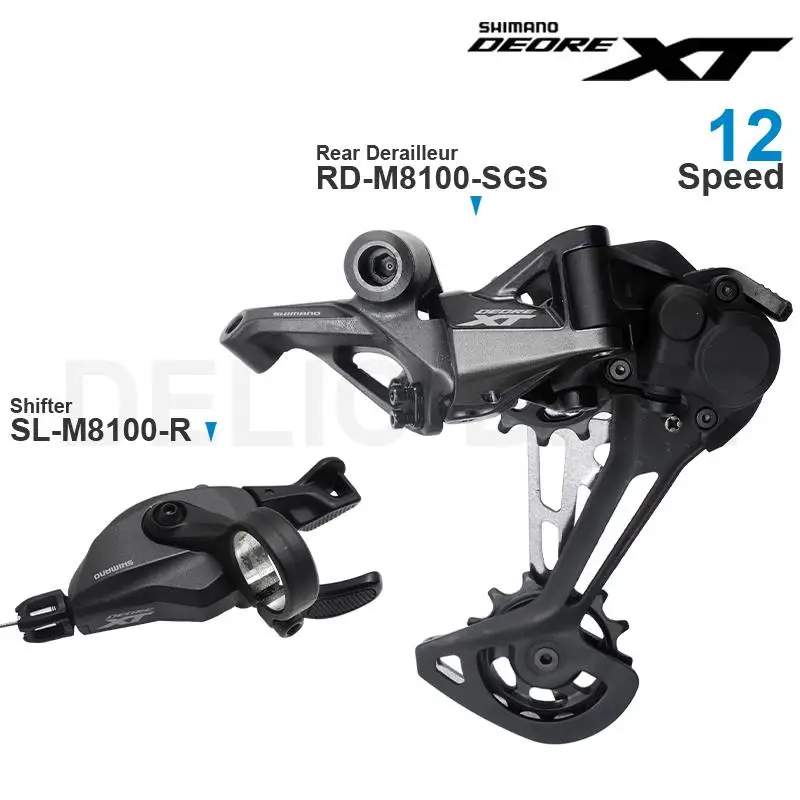 SHIMANO DEORE XT M8100 12 Speed Groupset include RD-M8100-SGS Rear Derailleur and SL-M8100-R  SL-M8100-IR Shifter Original Parts