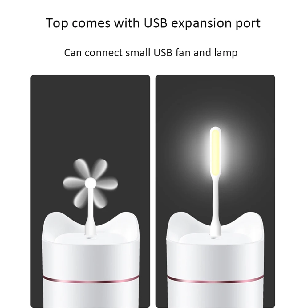 Nirkabel Udara Humidifier 1400 Ml Air Aromaterapi Diffuser 1200 MAh Built-In Baterai Isi Ulang Ultrasonic USB Humidificador