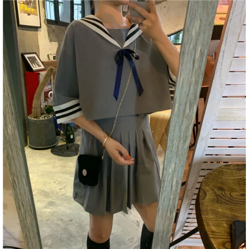 2020 jk uniform skirt genuine bad college style student uniforms orthodox summer students daily lattice skirt jk suit