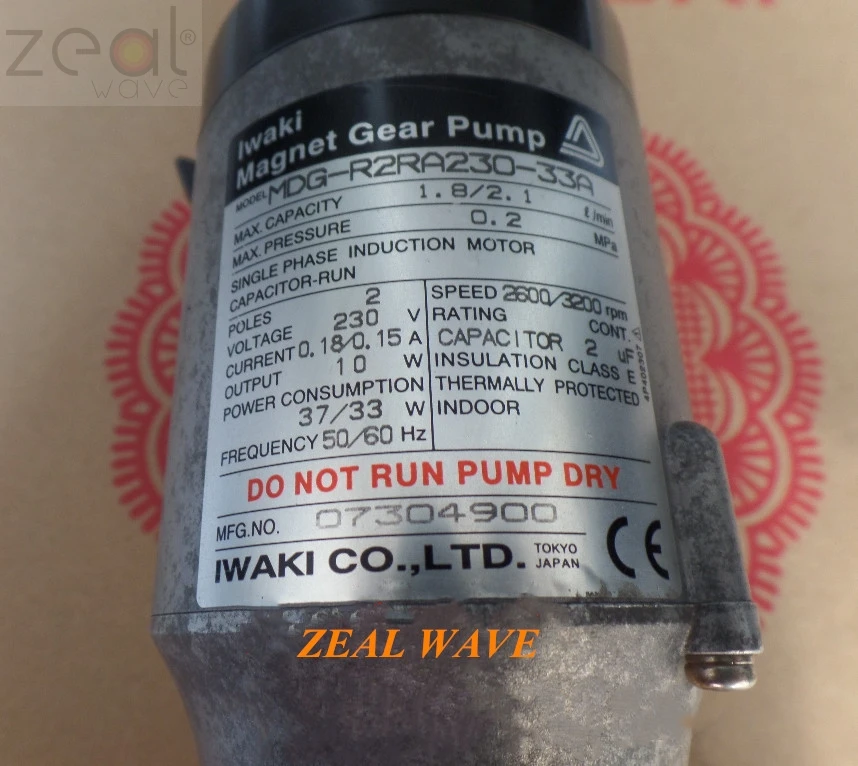 For Imported Japanese IWAKI AC Water Pump Biochemical Pump MDG-R2RA230-33A AC 230V 37W