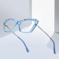 Gmei Optical Fashion Designed Transparent Women Cat Eye Glasses Frames Female Clear Myopia Prescription Spectacles Frame 2046