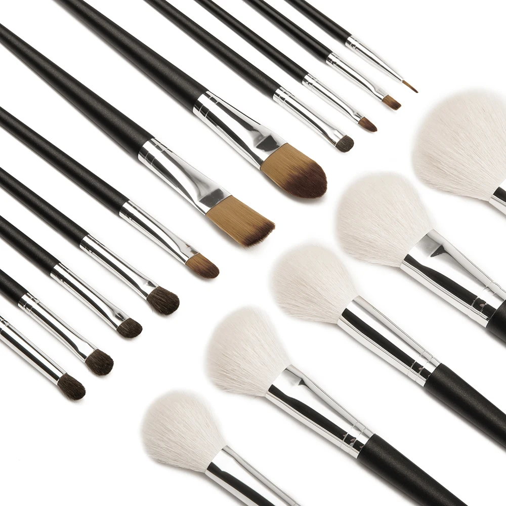 Shinedo Powder Eyeshadow Matte Black Color  Soft Goat Hair Makeup Brushes Set  High Quality Cosmetics Tools Brochas Maquillage