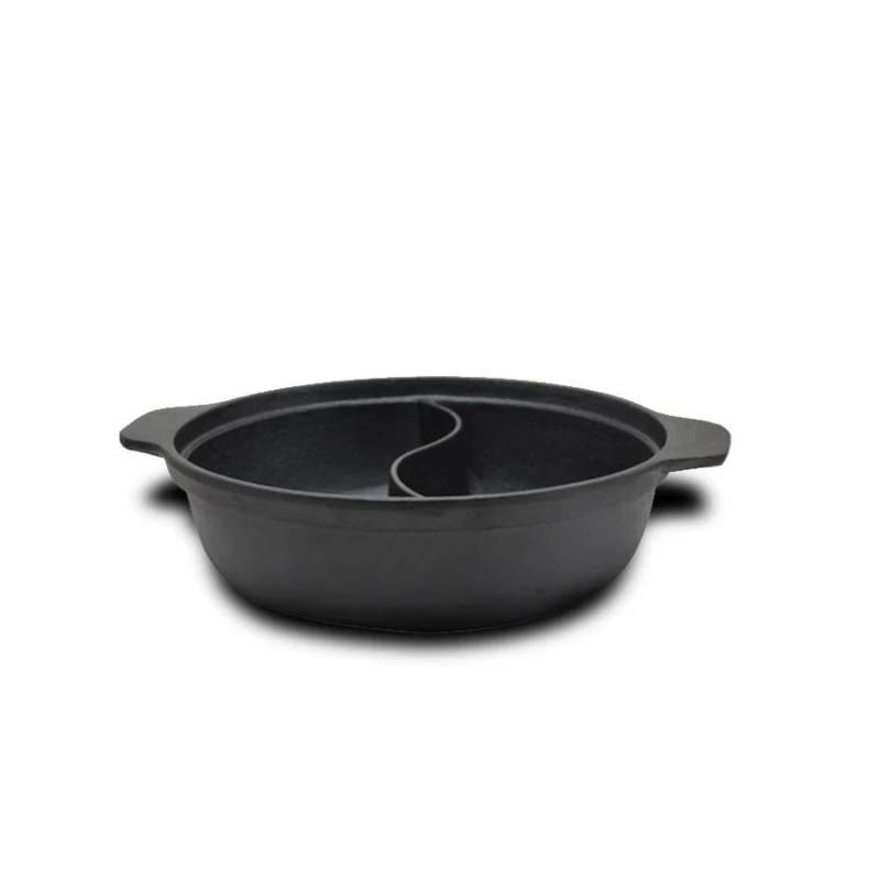 32cm Cast Iron Soup Pot Chinese Hot Pot Shabu shabu Cast Iron Stew  Fondue Pot  3~6 People use