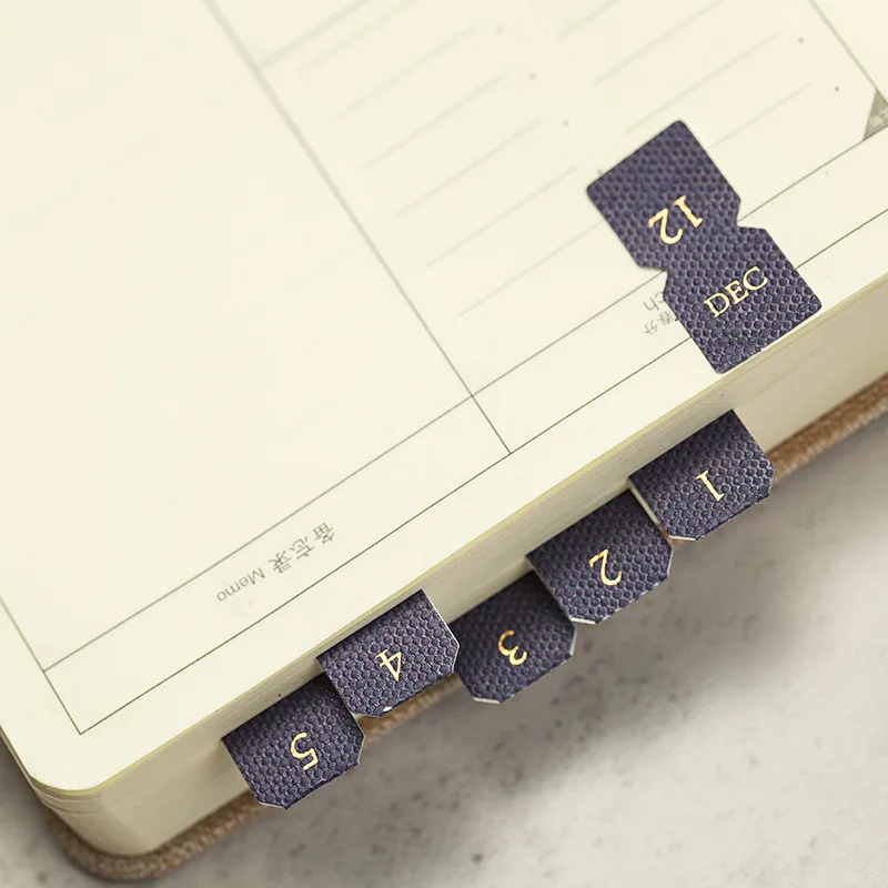 10PCS/Set Stationery Sticker Gradient Date Mark Index Sticker DIY Planner Diary Decoration Ornament Classify Mark Month Memo Kit