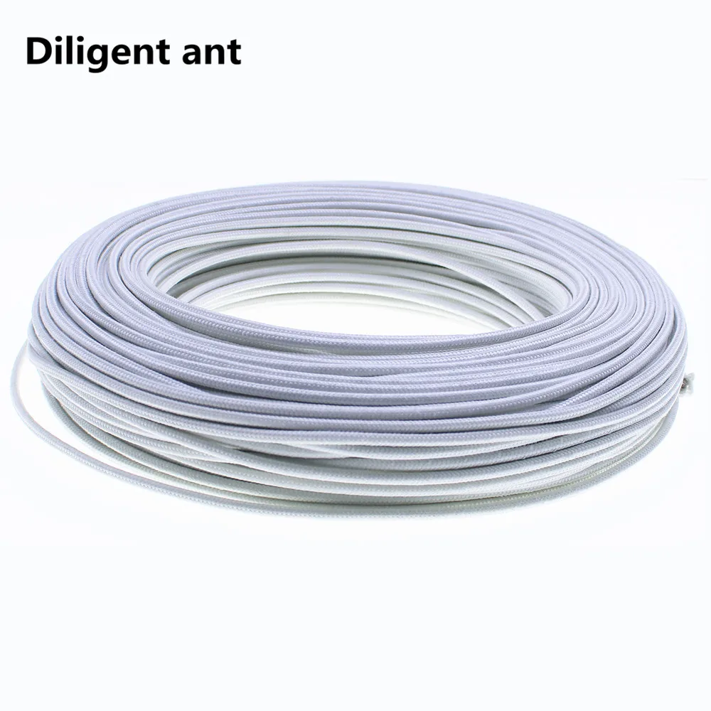 Silicone braided mica heat resistant 500° cable 20AWG 18AWG 17AWG 15awg 13awg 11awg 9awg high temperature wire
