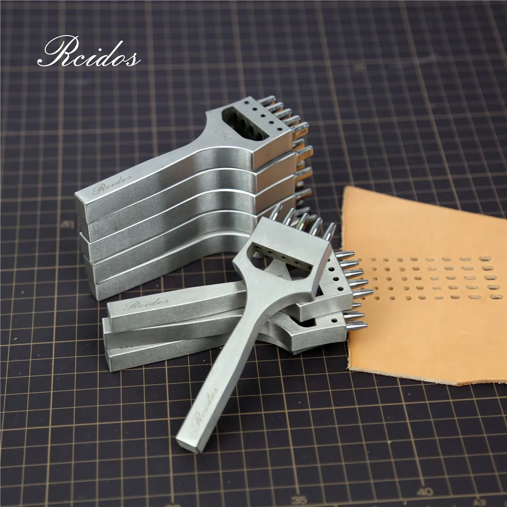 RCIDOS Watch belt flat hole Puncher,,Ellipse Hole/Watchband Round 5hole cutter,Hole Center Distance 6.5mm,3x2/4x2/5x2/5x2.5mm