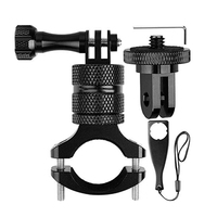 360 Degrees Rotary Aluminum Bike Bicycle Handlebar Mount for Gopro Hero 13 12 11 10 9  4Session 1/4 Screw Action Camera Mounting