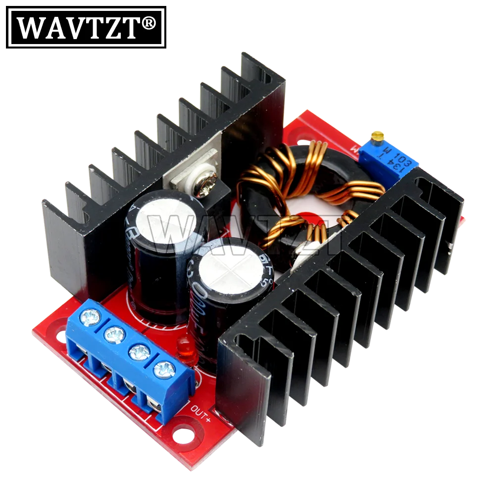 WAVTZT 150W DC-DC Boost Converter Step Up Power Supply Module 10-32V To 12-35V 10A Laptop Voltage Charge Board